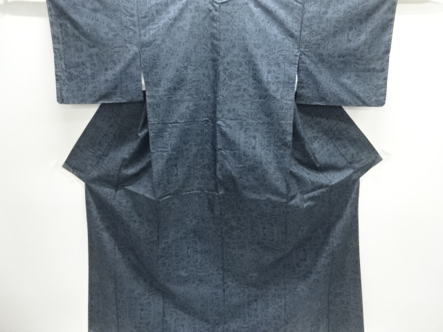 JAPANESE KIMONO / DORO OSHIMA TSUMUGI / UNUSED / WOVEN FLORAL SARASA / 5MARUKI